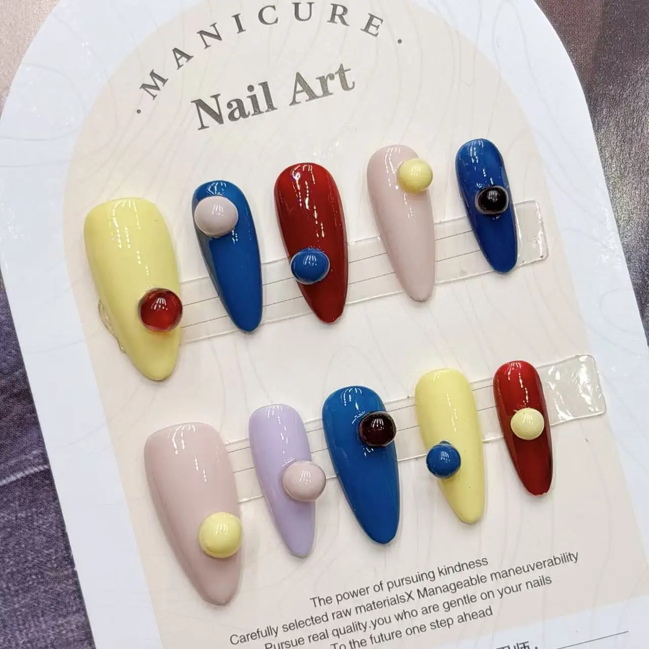 ملون ملون بارد وأنيق قسط الراقية اضغط على الأظافر، أشكال مربعة قصيرة واللوز، بالجملة، صناعة يدوية #1