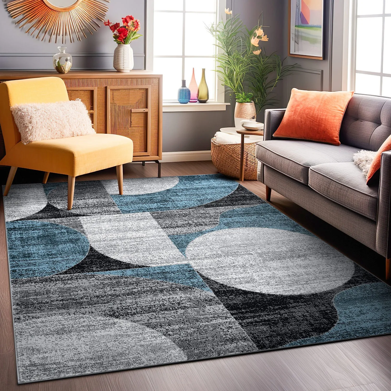 

Rugshop Rugs for Living Room Modern Geometric Design Rugs Dining Room Rugs 8x10