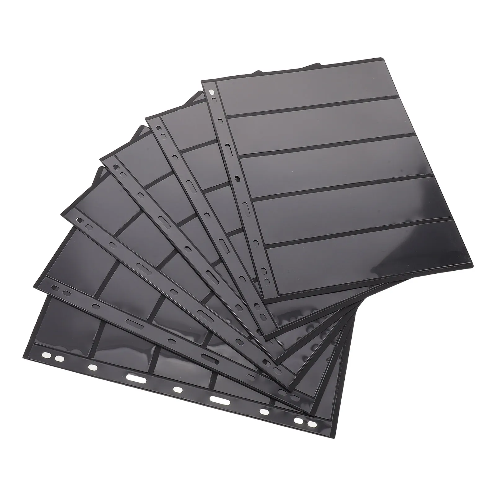 

Набор из 6 альбомов для коллекционирования марок, 9 отверстий, стандартные двусторонние влагостойкие страницы с черным фоном для папок-биннеров для марок