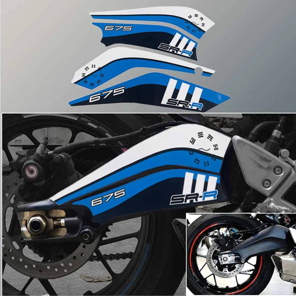 

For CFMOTO 675SR-R 675 SR-R 675NK Motorcycle Swing arm chain cover Decal Rotating Shaft Swingarm Stickers