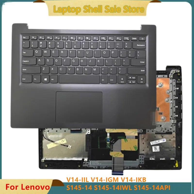 New Laptop For Lenovo V14-IIL V14-IGM V14-IKB S145-14 S145-14IWL S145-14API Palmrest Upper Case with Keyboard Touchpad  2019