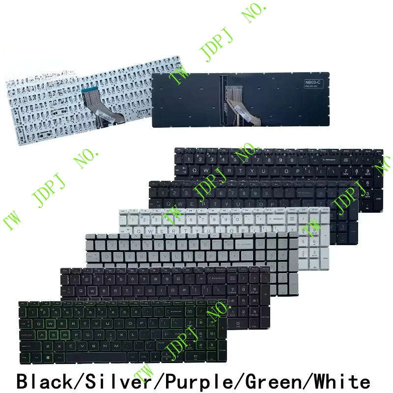 PJSE US Laptop Keyboard For HP 15-CX 15-CH 15-CP 15-CS 15-CW 15-CN 15-DA 15-DB 15-DX 15-DR 15-DK 15-EC 15-GR 15S-DY 15S-DU 17-BY
