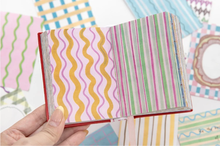 Journal GO 100 Stück Moonlight Wish Book Notizblöcke mit Gittermuster für Scrapbooking, Tagebuchmaterial, Collage, Journal-Hintergrund – Detail 14