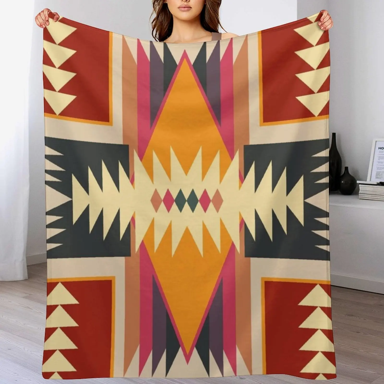 

Navajo Design Eight Throw Blanket decorative For Decorative Sofa Bed Fashionable Blankets