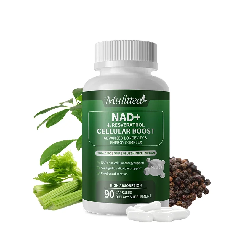 

Mulittea Nad+ Resveratrol Capusles With Quercetin For Repair And Healthy Aging To Enhance Cellular Energy