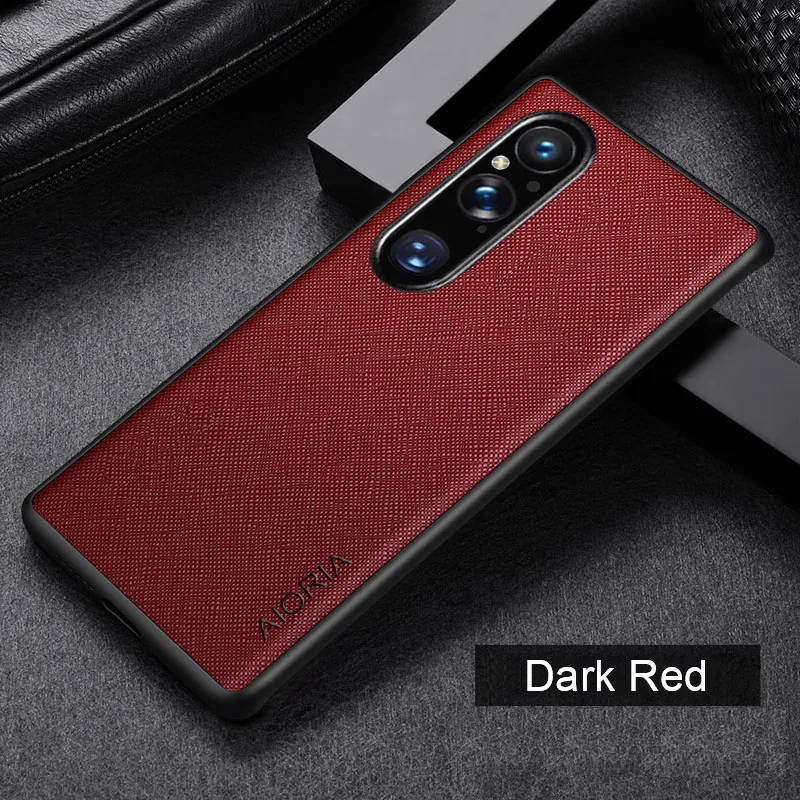 Case for Sony Xperia 1 10 5 III IV V 5 II ACE 2 Ace III Pro-I  Cross pattern Leather cover Luxury coque for Sony Xperia 1 V case