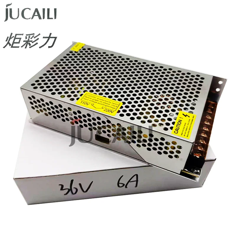 JUCAILI 36V 6A Power Supply S-220-36 for large format inkjet printer 50HZ 60HZ Transformer AC 110V 220V