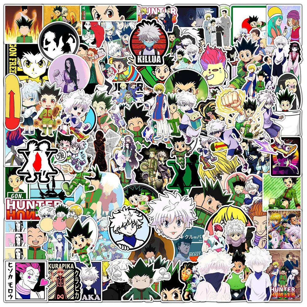 10/30/50/100PCS Hunter X Hunter Anime Stickers Toys Waterproof DIY Laptop Skateboard Motorcycle Cool Cartoon Sticker Packs