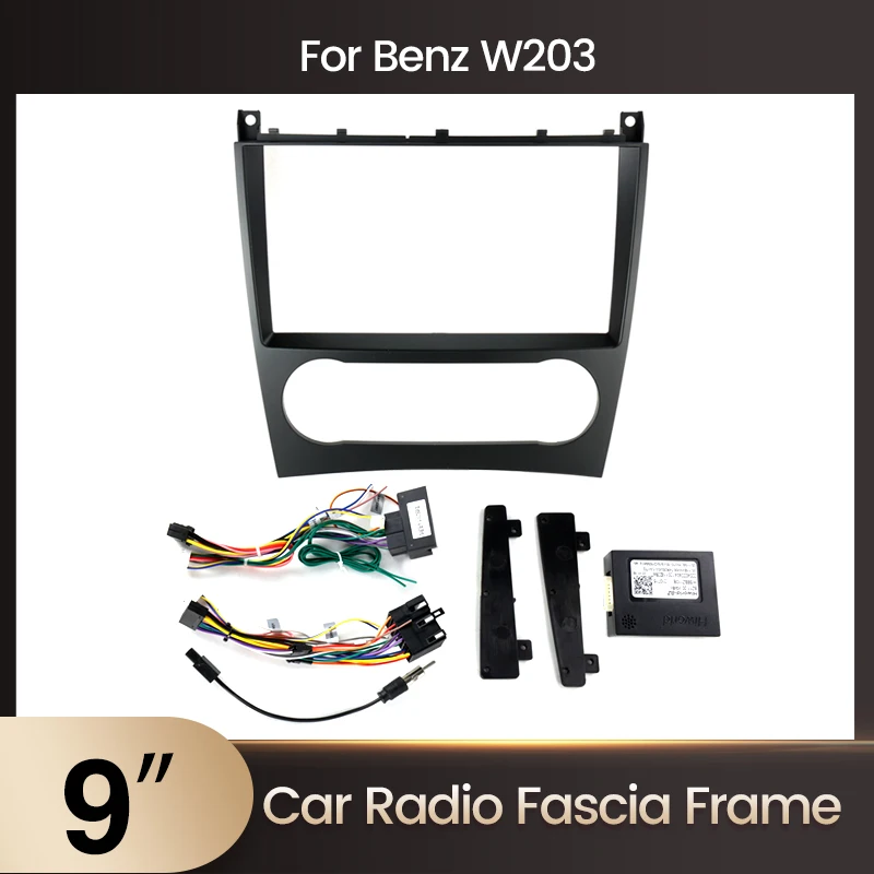 

9 Inch Android Car Radio Fascia For BENZ C-CLASS W203 CL203 W209 W463 2004-2007 MP5 Player Panel Frame 2din Head Stereo