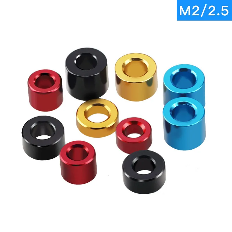 M2.1 M2.6 M2.7 Aluminum Alloy Flat Washer Bushing Gasket CNC sleeve Non-threaded Stand-off Spacer For RC Model Part 20PCS