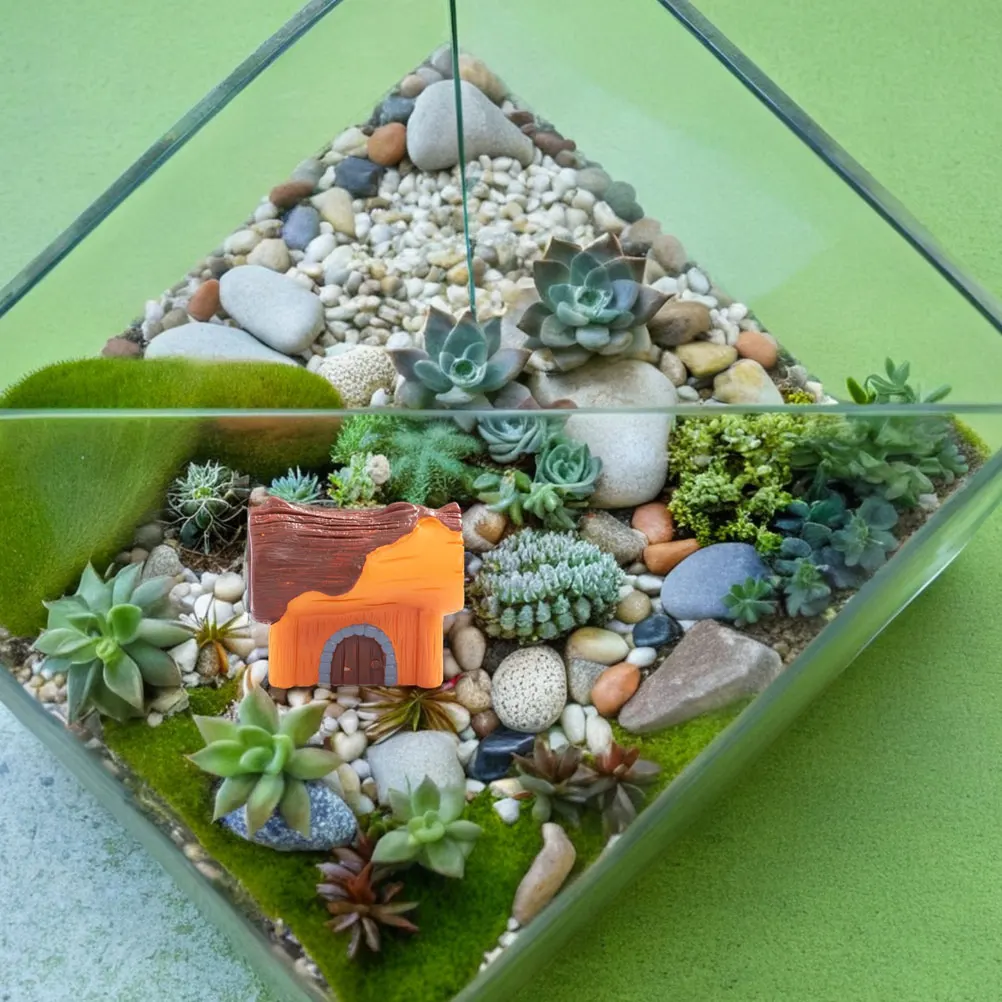 

8 Pcs Micro Landscape Decoration Miniature Dollhouse Accessories Tiny Kit Garden Fairy Statue Resin Miniatures Crafts