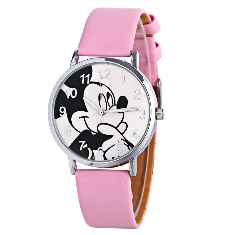Jam Tangan Cosplay Frozen Mickey Mouse Kartun Disney dengan Kotak Jam Tangan Anak-anak Minnie Hadiah Anak-anak