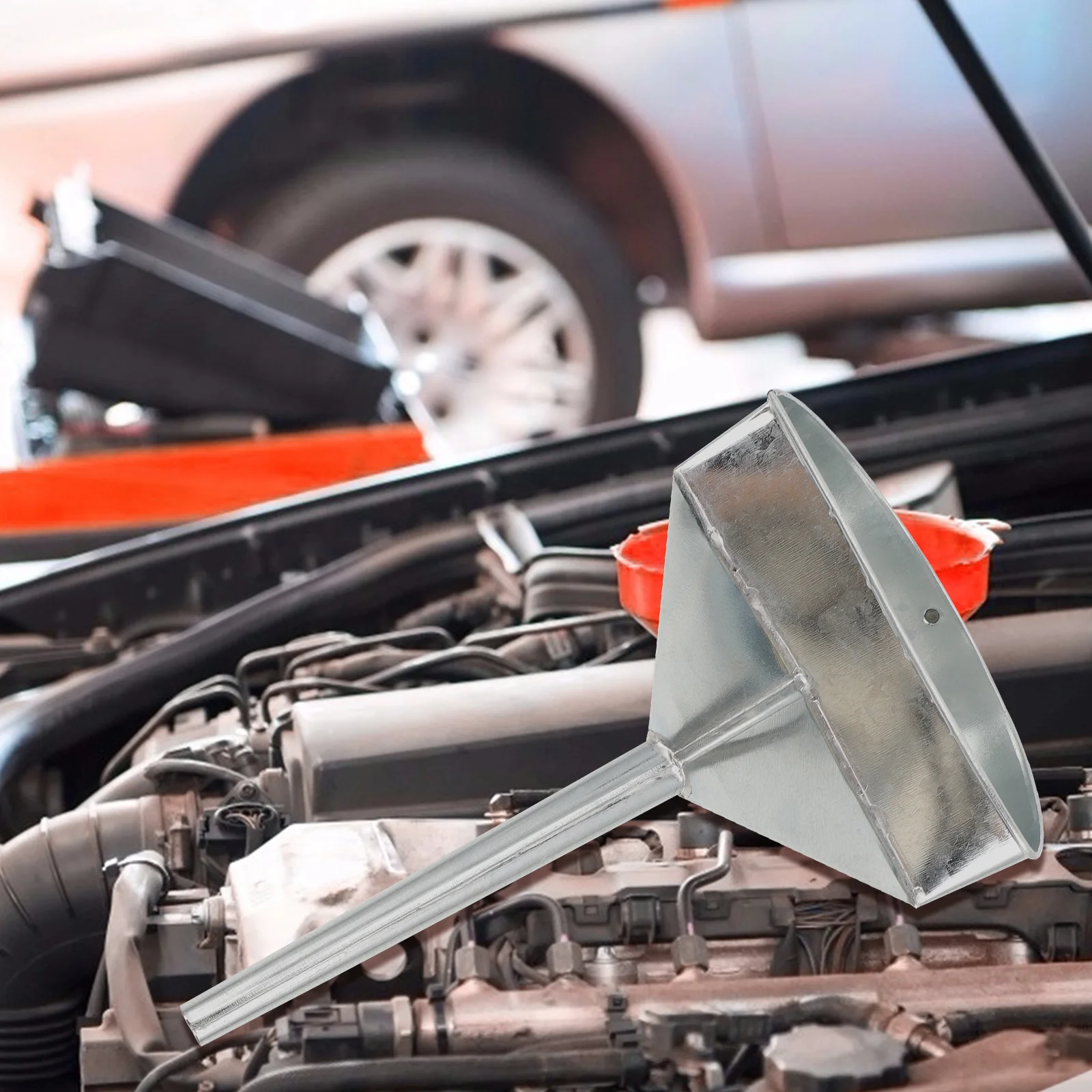 Embudo de aceite de motor de metal Alipis para transferencia de fluidos de lubricantes automotrices de motocicletas y automóviles