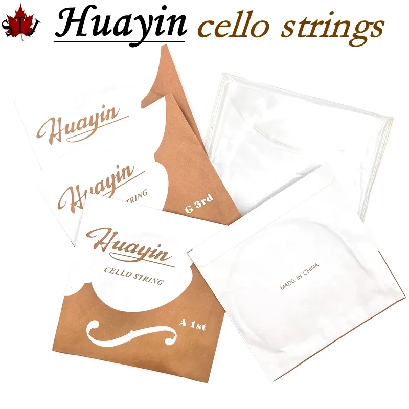 1 set (A-D-G-C) Huayin 4/4 3/4 Cello Strings,german silver Cello Strings,cello Parts Accessories