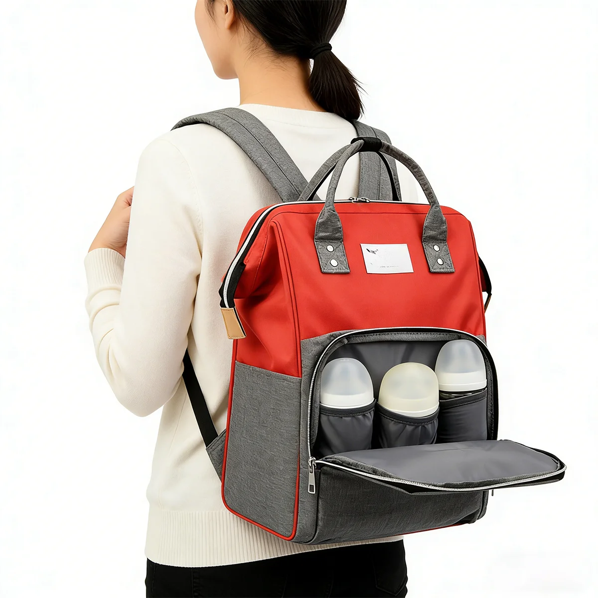 

Backpack, multi-functional diaper backpack, large-capacity waterproof Oxford cloth diaper bag, essential for mothers' outings.
