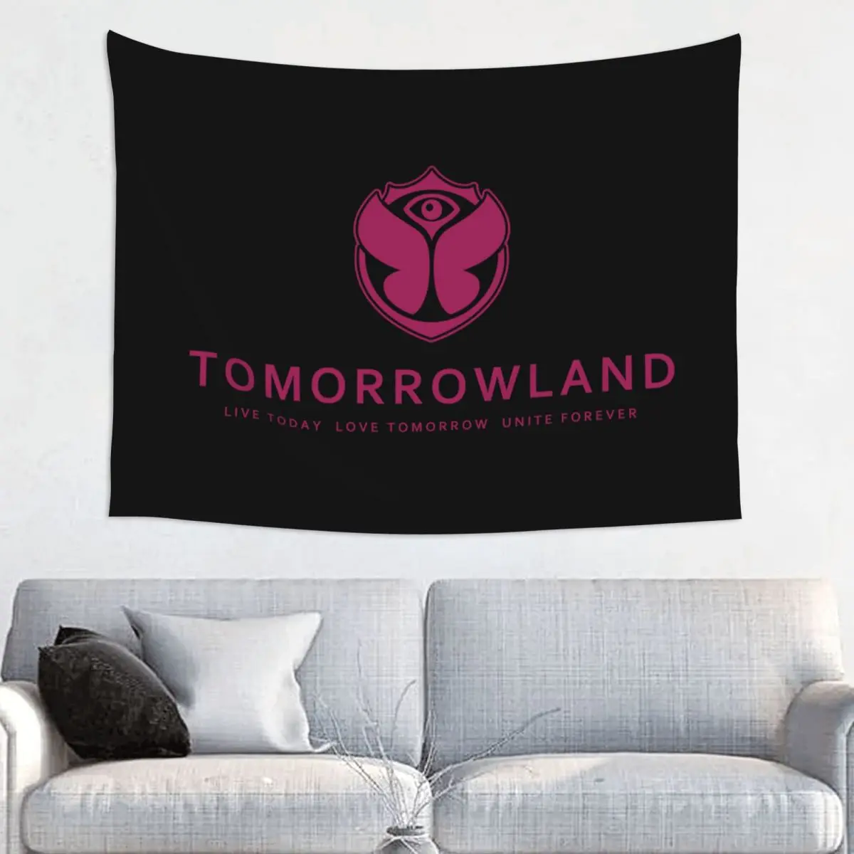 Tomorrowland Tapestry Wall Hanging for Dorm Customized Hippie Belgian Electronic Dance Music Festival Tapestries Home Decor