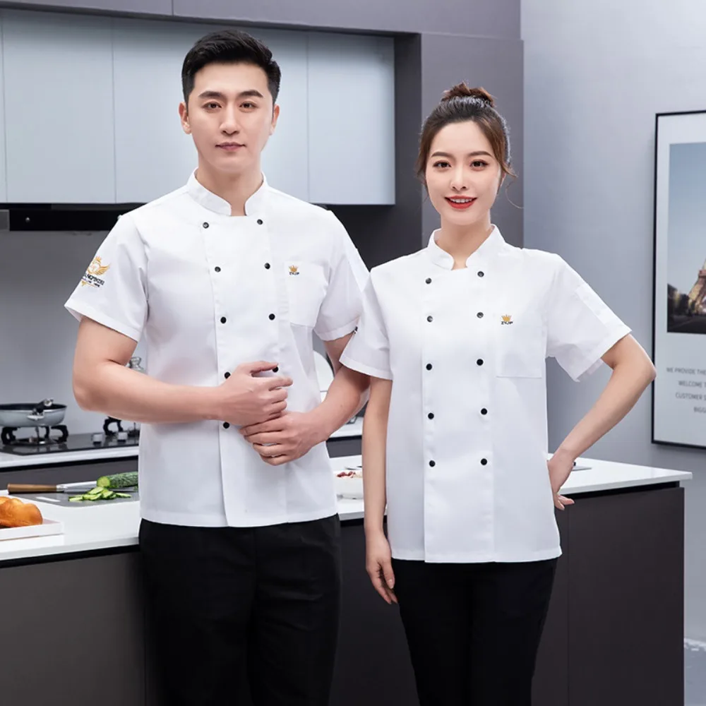 ملابس الشيف بأكمام طويلة، ملابس العمل في مطبخ الفندق، ملابس المطاعم، ملابس العمل بأكمام قصيرة، مقصف المطاعم