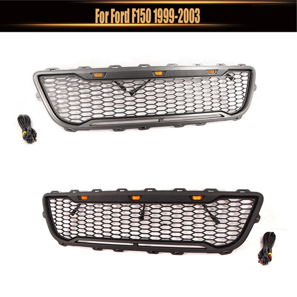 

For Ford F150 1999-2003 Pickup Truck Parts Front Bumepr Racing Grill Grille Other Exterior 4x4 Offroad Accessoriesabs ABS Fit