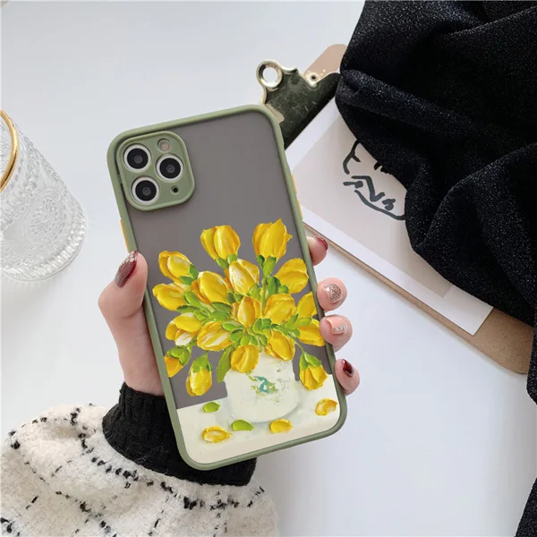 Retro Ölgemälde Blumen Handyhülle für iPhone 17 Pro Max 11 12 Pro Max 16 15 Pro Max Plus 13 12 Mini X XR XS 14 Plus Hüllen – Detail 8