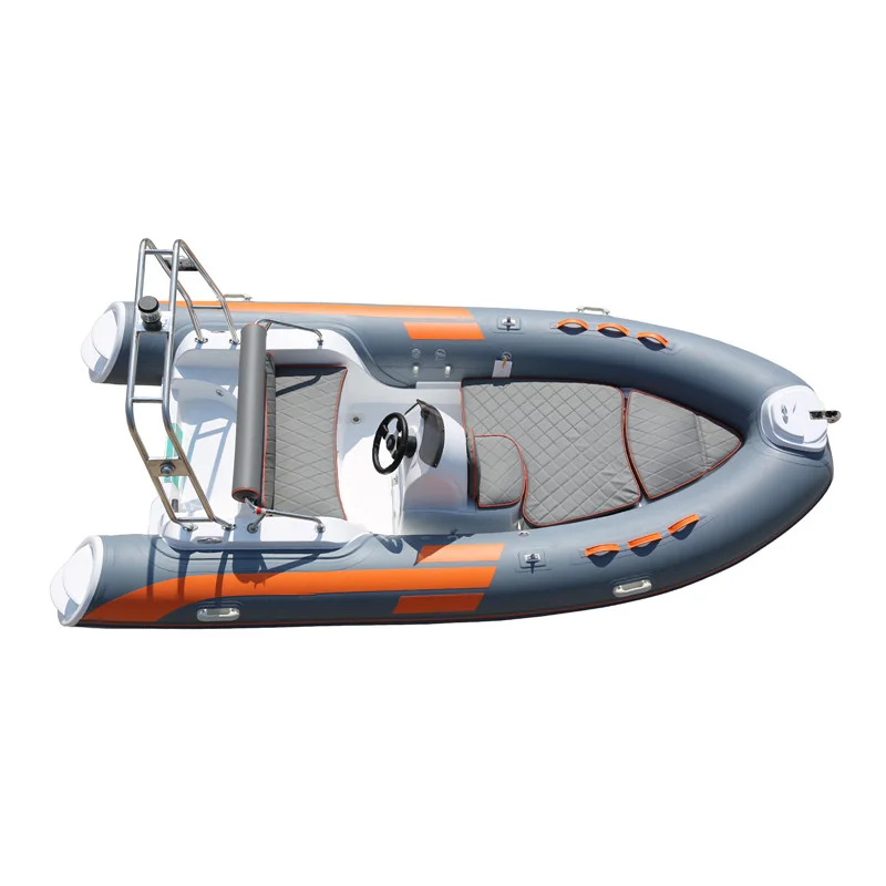 PVC Hypalon 6 Capacity 430cm Rigid Hull Fiberglass Inflatable Rib Boat for Sale
