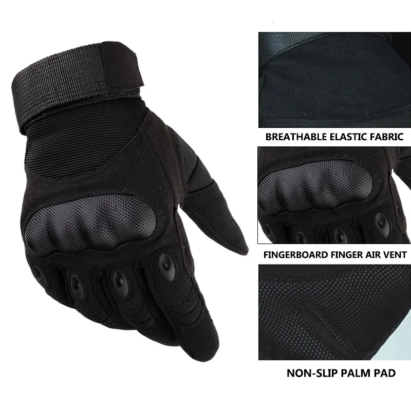Outdoor Hardshell Black Hawk Tactical Sports Gloves Male Cross Border Protection Male Five Finger Hardshell Training
