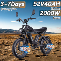 Q20 E-Bike 2000W Motor 52V40AH Battery Hydraulic Brake Electric Bicycle 20*4 Inch Tire Hydraulic Shock Absorption Electric Bike