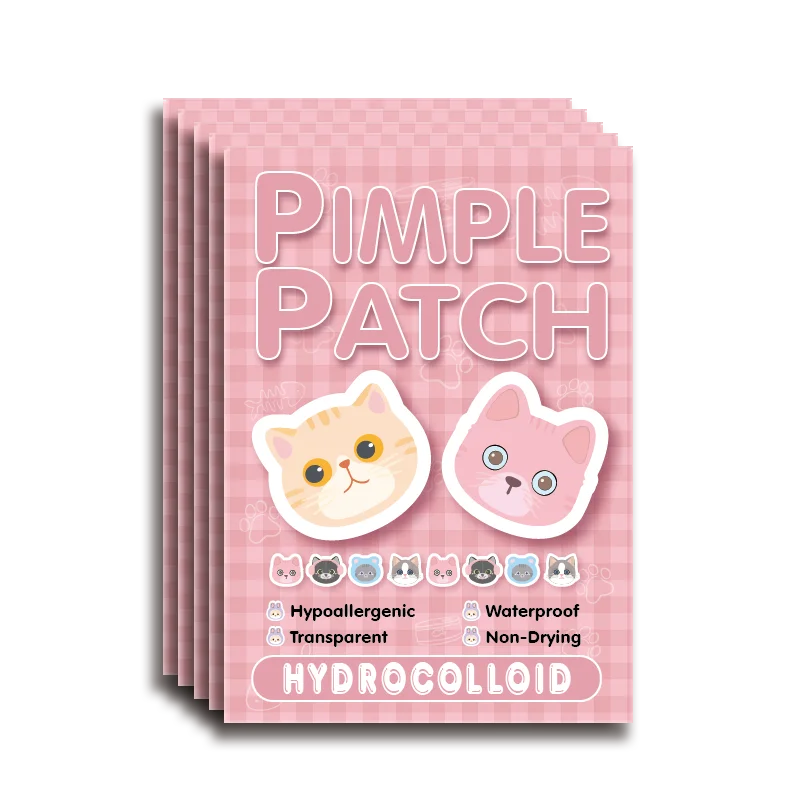 رقع حب الشباب بحمض الساليسيليك - ملصقات غير مرئية ولطيفة على شكل قطة لمحاربة البثور وتهدئة البشرة