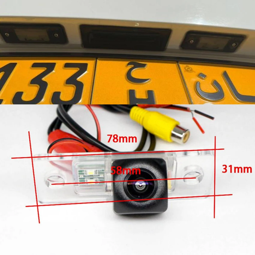 Dynamic Trajectory Tracks Car Rear View Camera HD CCD Waterproof For Skoda Yeti 2009~2013 For Porsche Cayenne 9PA 9PA 1955~2010