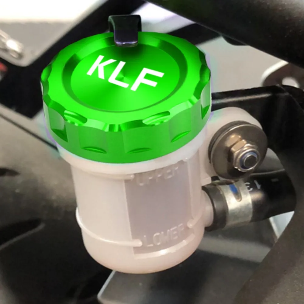 For Kawasaki KLF300 KLF220 KLF185 KLF110 KL250 KL650 Motorcycle Accessories Rear Brake Fluid Tank Cap Cover Oil Tank Reservoir