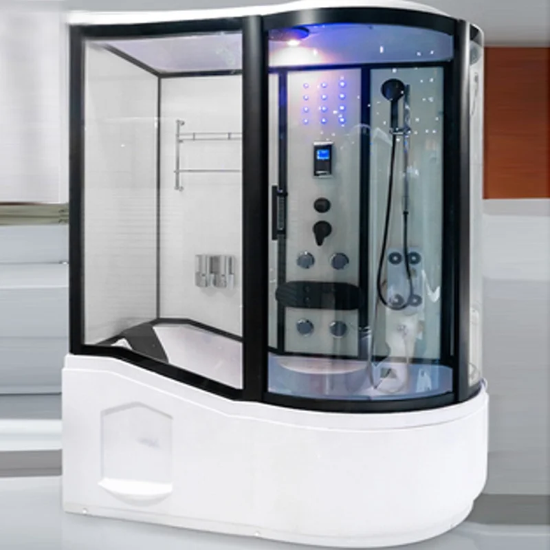 Walk in Luxury Whirlpool  with Bathtub Sauna Bath Indoor Steam Shower Room