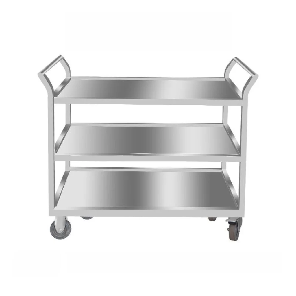 Stainless Steel Utility Cart 3 Tier Kitchen Hotel Restaurant Lab Bench Home Bar Serving Trolly