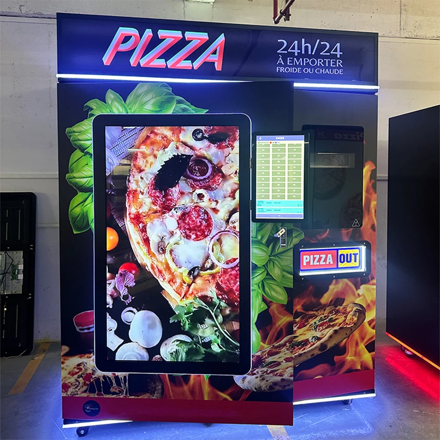 Customized New Smart Pizza Vending Machine 10/12-inch Touch Screen 55-inch Remote Monitoring Cloud Management Multiple Payment