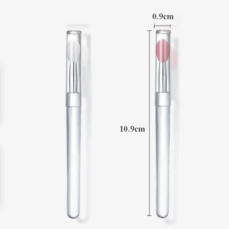 Pinceau de maquillage portable en silicone avec couvercle, applicateur de baume, rouge à lèvres, brillant à lèvres, doux, outil de soin du visage, Jules, 1, 2, 3 pièces