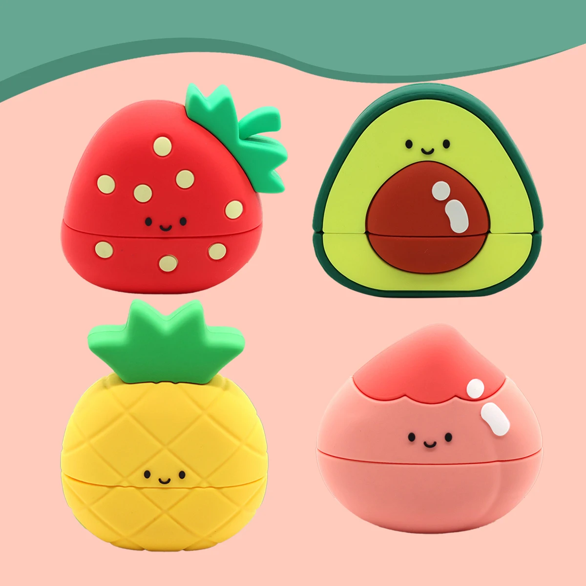 Sello personalizado con nombre para niños, utilizado para sellar ropa a prueba de agua, sellos personalizados de dibujos animados de frutas, duraderos y sin decoloración