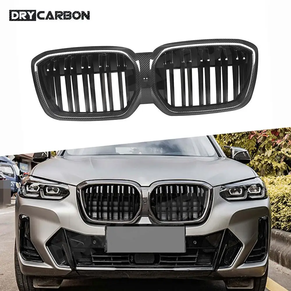 

Carbon Fiber Racing Grills For BMW iX3 G08i 2022 ABS Glossy Black Front Kidney Grille Car Styling Body Kits Accessories