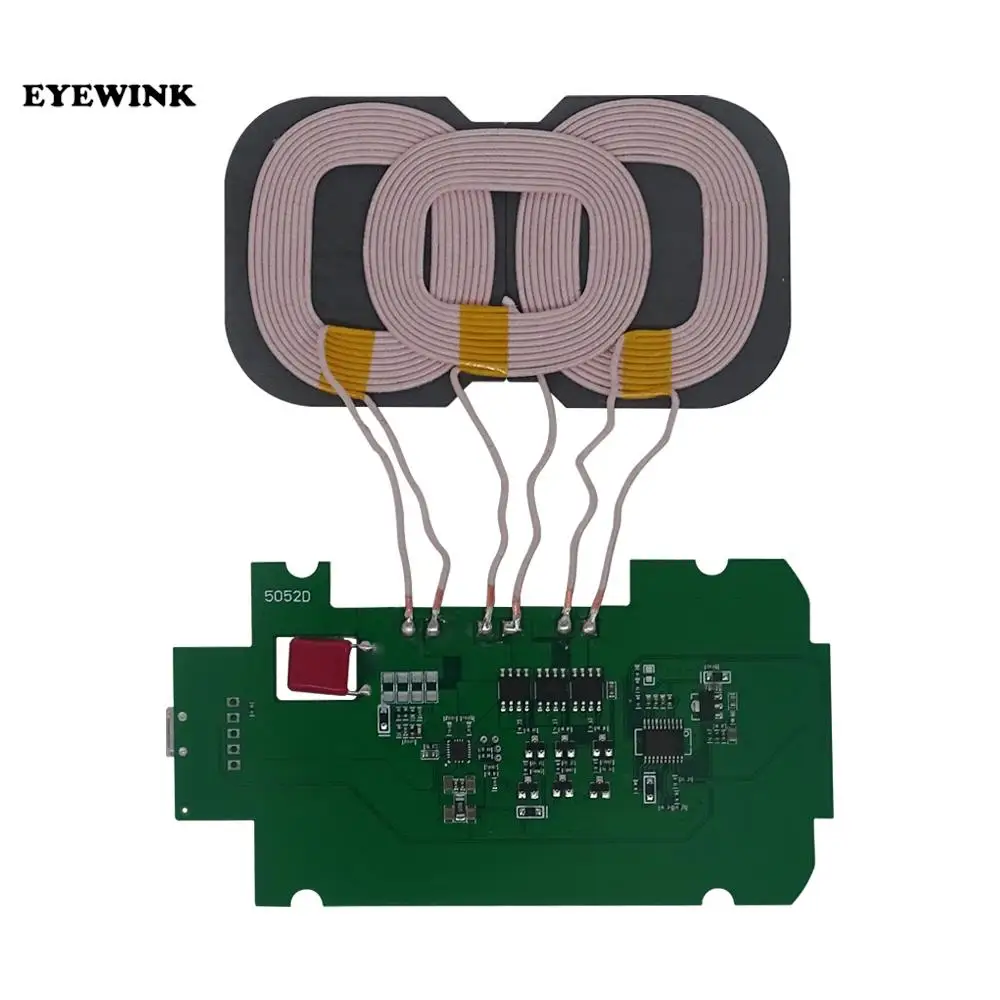 1pcs Wireless Charging Board 10W Fast Qi Standard Charging Universal DIY 3-Coils PCB