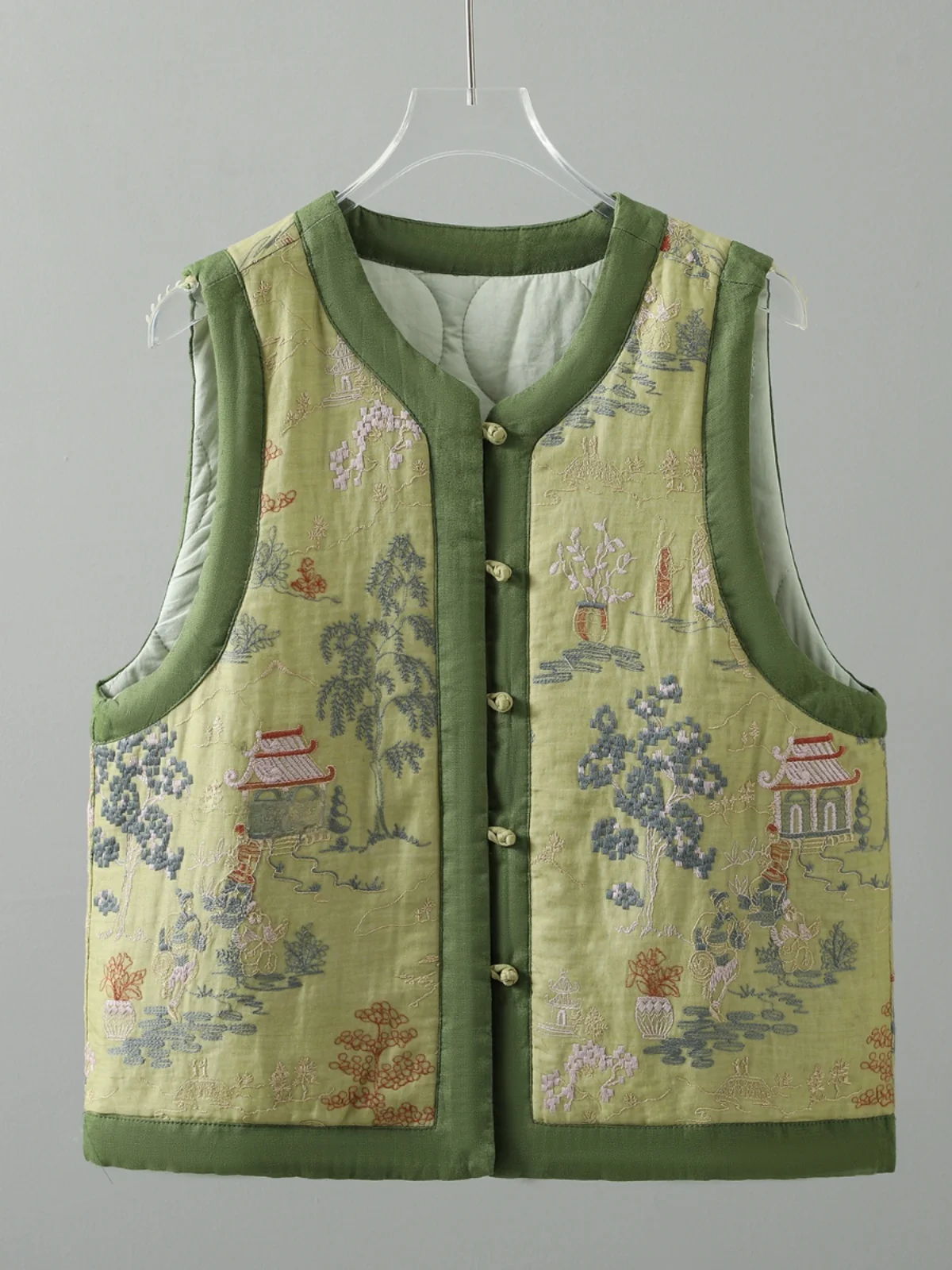 الرجعية الصينية Sle الثقيلة التطريز القطن سترة المرأة الشتاء ملابس خارجية الراقية الإحساس طبقات Svel وسادة الكتف... #4