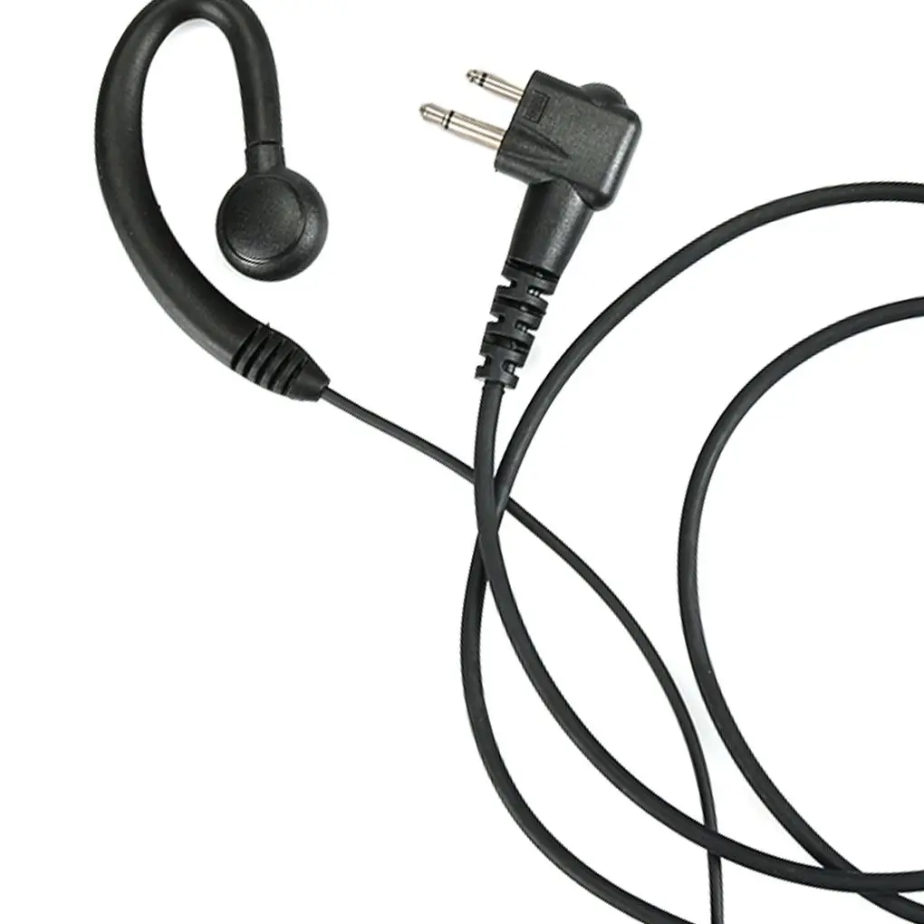 سماعة رأس سلكية واحدة على شكل حرف C سماعة أذن عالمية 2 دبوس لموتورولا CLS1410 وCLS1100 لاسلكي تخاطب
