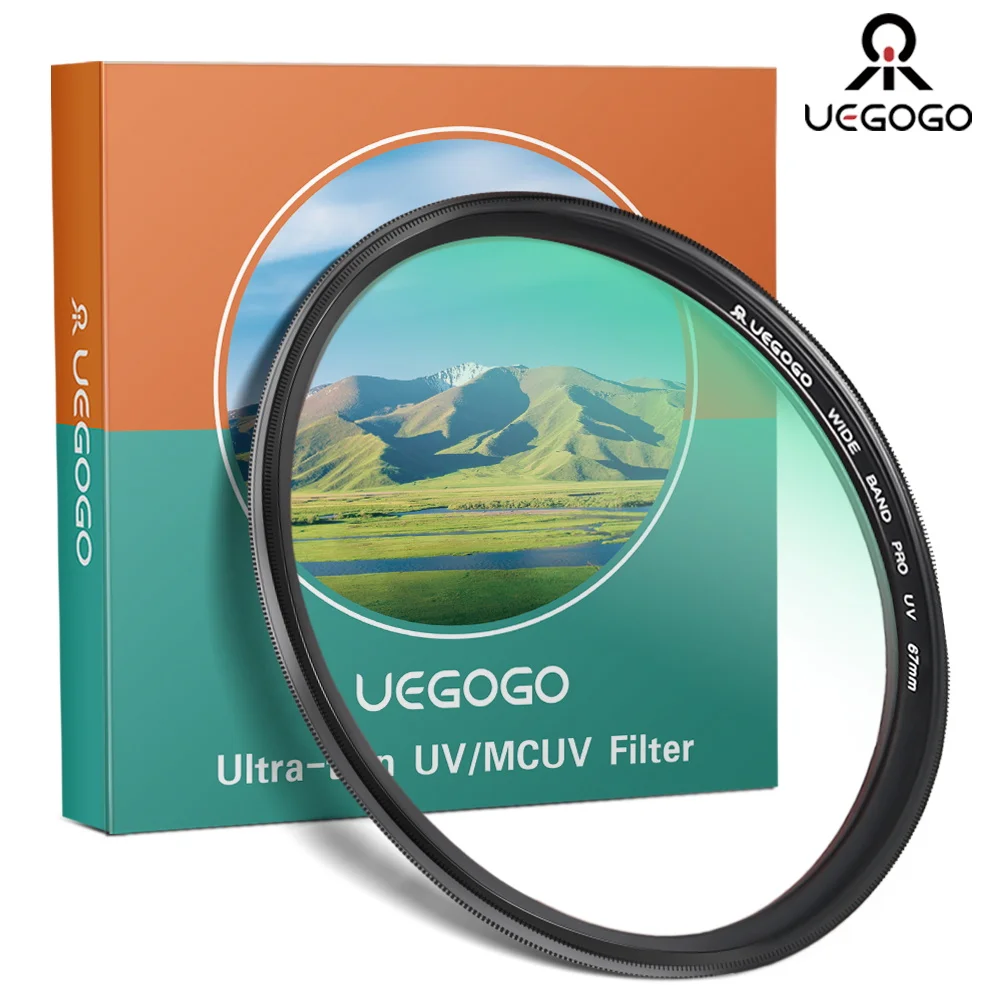 UEGOGO UV Filter filtro filtre Lens Protector Ultra Slim 52/55/58/62/67/72/77/82mm Lente Protect wholesale for Canon DSLR Camera