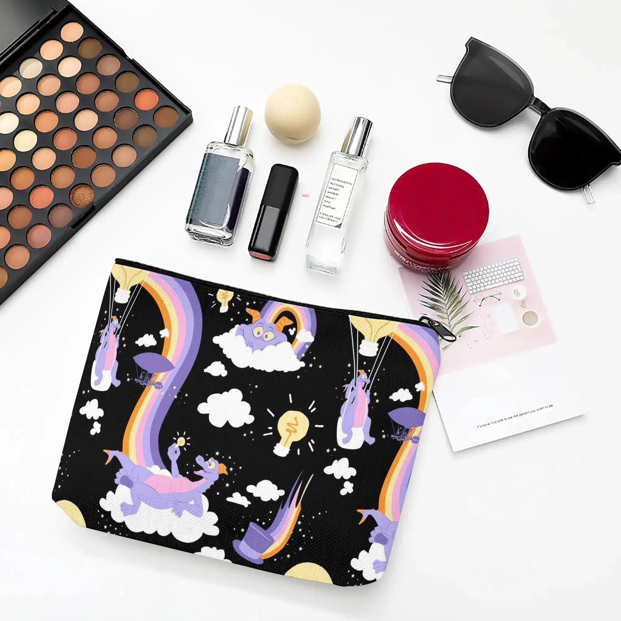 2D Flat Printing Figment One Little Spark Everyday Makeup Bag for Office or Commute A Neat Addition To Your Daily Routine