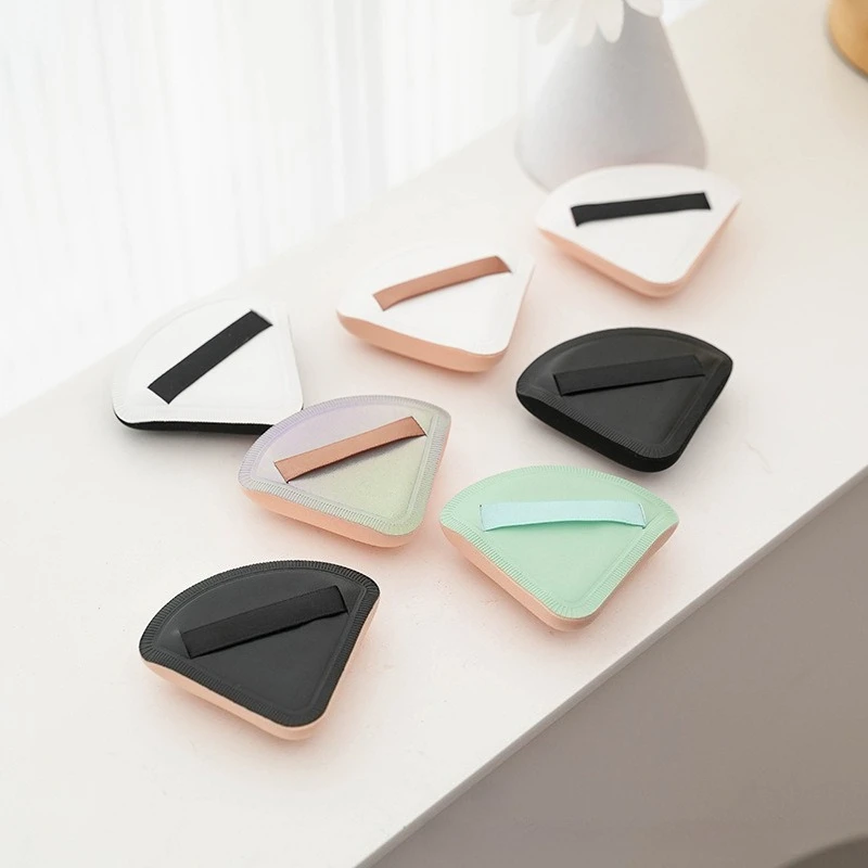 Professional Soft สามเหลี่ยมสีดําแป้งพัฟแต่งหน้าเบาะผู้หญิงคอนซีลเลอร์ Foundation แป้งพัฟเปียกและแห้ง Dual-ใช้แต่งหน้า