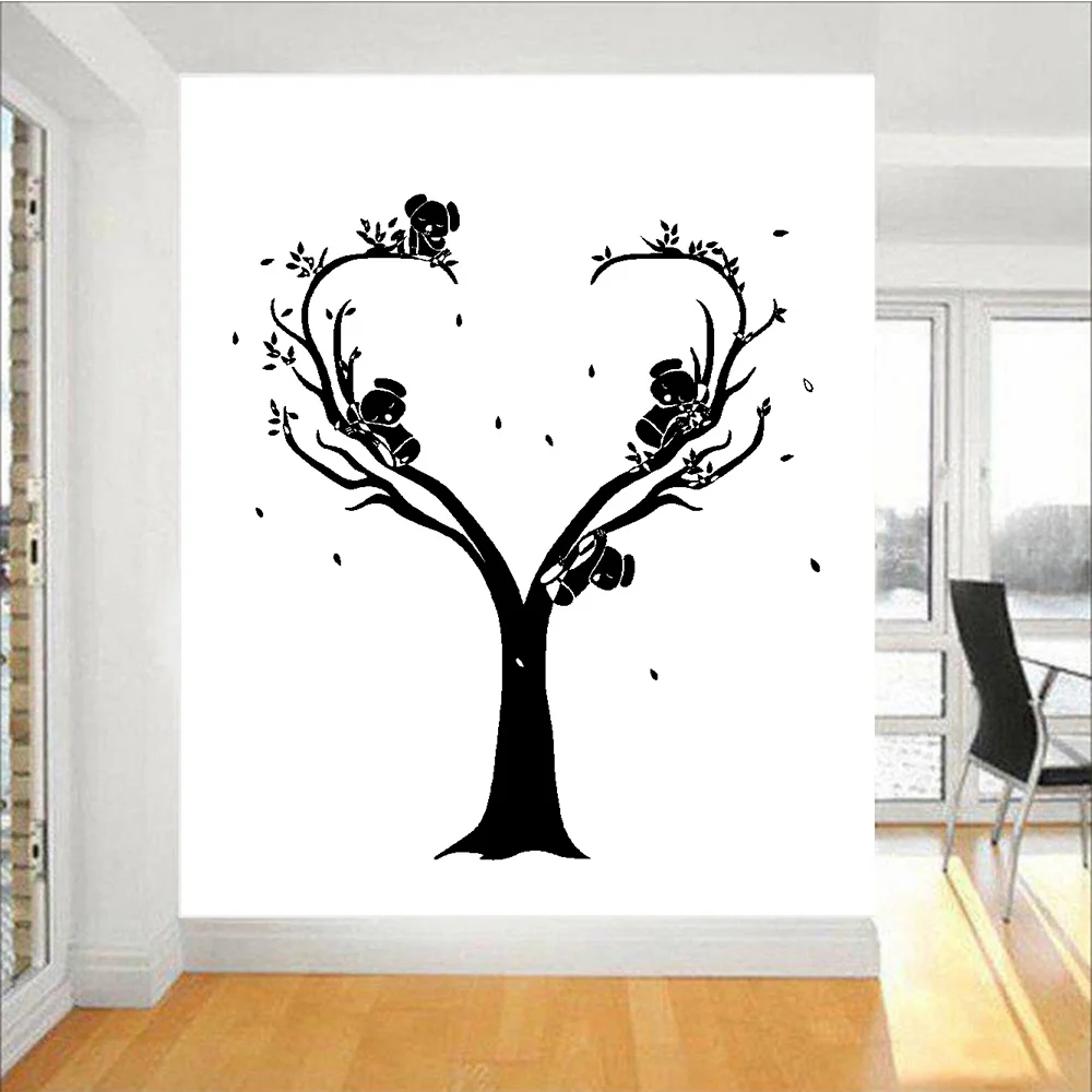 

Cute Koalas on Tree Vinyls Wall Decals Nursery Baby Wall Stickers Wall Decor Kids Room Decor Large Size 200x160cm