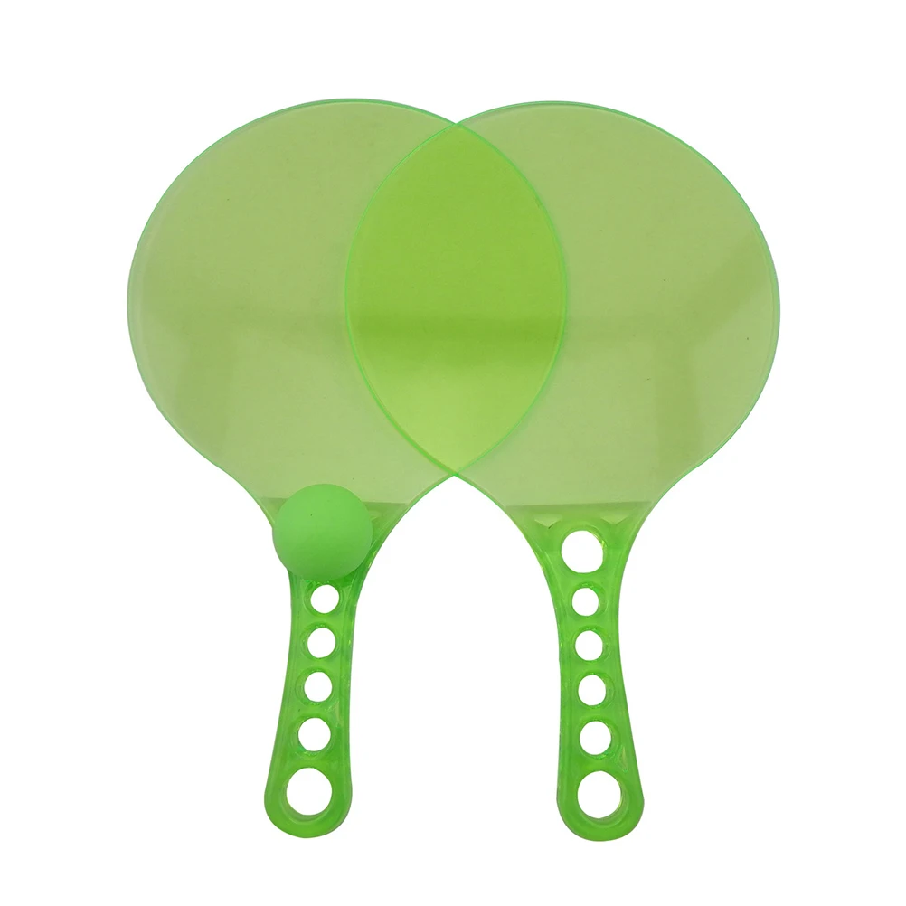 2 Paar Badminton-Ballschläger, Strandschläger, Kunststoff-Badmintonschläger, Outdoor-Zubehör, Sportspiel, Spielzeug ohne Ball (zufällige Farbe).