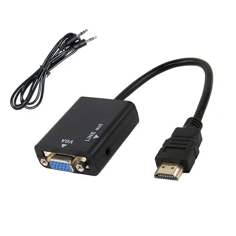 HDMI Female to Male VGA Adapter Cable HDMI to VGA Adaptor Computer Same Screen Display