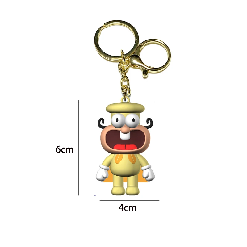 Game Pizza Tower Keychain Figure Toys Cute Animal Dolls Ornament Pendant Key Chain For Children\'s Birthday Fans Gift