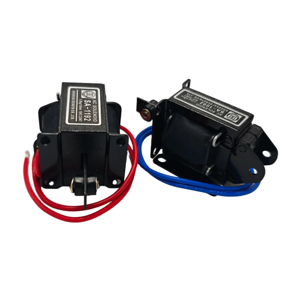 SA-1092 SA-1192 AC 24V 110V 220V 380V Tractive Magnet Solenoid Electromagnet Stroke 10mm Brass Coil