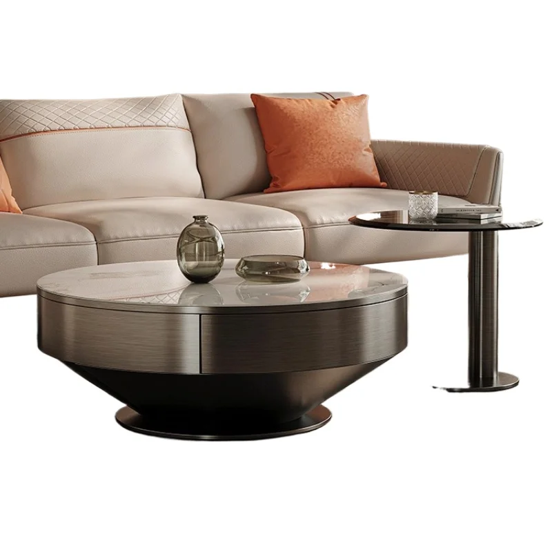 

modern simple rock slab coffee tab le designer living room household sm all apartment size combination