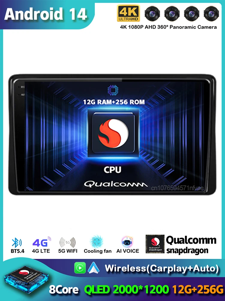 Android 16 Carplay Auto QLED Bildschirm Autoradio für Renault Duster HM 2 II 2020 - 2023 Arkana 1 I 2019 - 2023 Qualcomm 2K