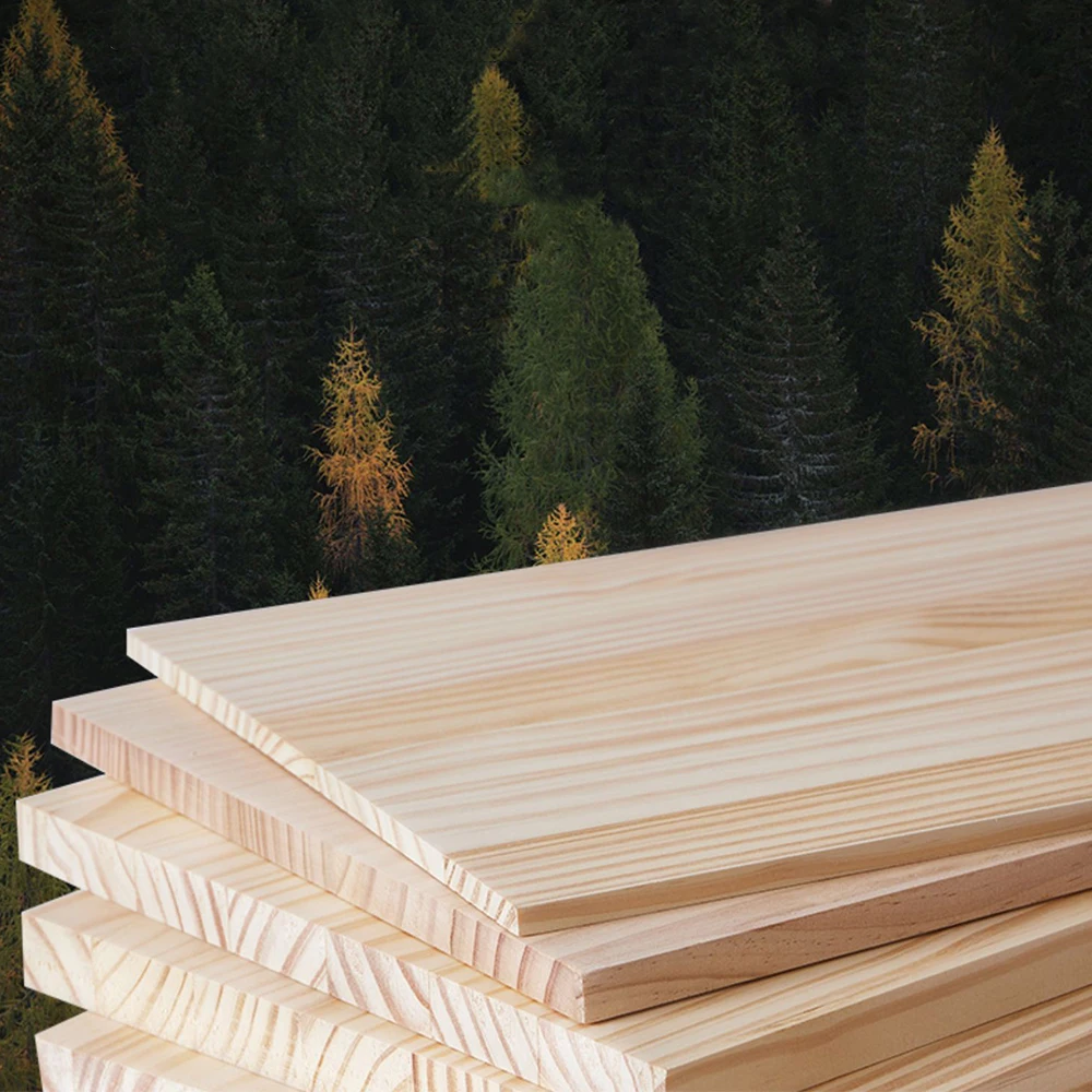 Tablero rectangular de bloques de madera de pino Natural, grueso, 1,2/1,5/1,7/2cm, para pinturas, grabado láser, manualidades, modelos arquitectónicos