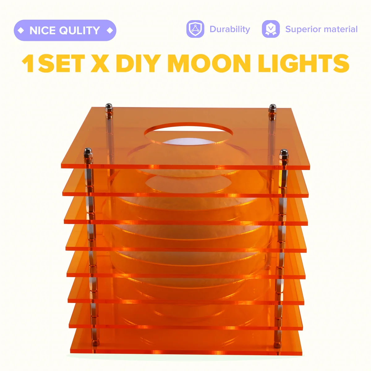 

Diy Mondlicht Acryl Lasagne Nachtlicht Umgebungslicht Schlafzimmer Wohnzimmer Eingang Geschenk